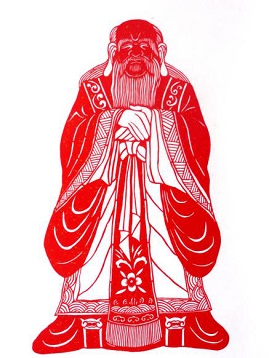 梁加付的剪纸作品-老子.jpg